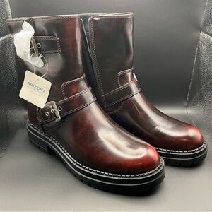 Arizona Jean Company Brown Leather Boots with Chunky Sole